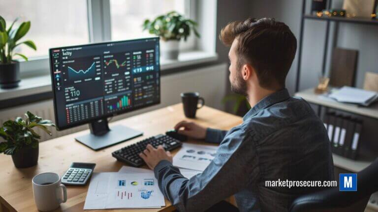 Picture this: You're at your desk, fully immersed in Koinly Crypto Tax Software. The screen showcases detailed financial graphs. Surrounding you are papers and a trusty calculator, all in the glow of natural sunlight streaming through the window. It's organized chaos, but you've got this - unlock your crypto insights and optimize your personal finance today!.